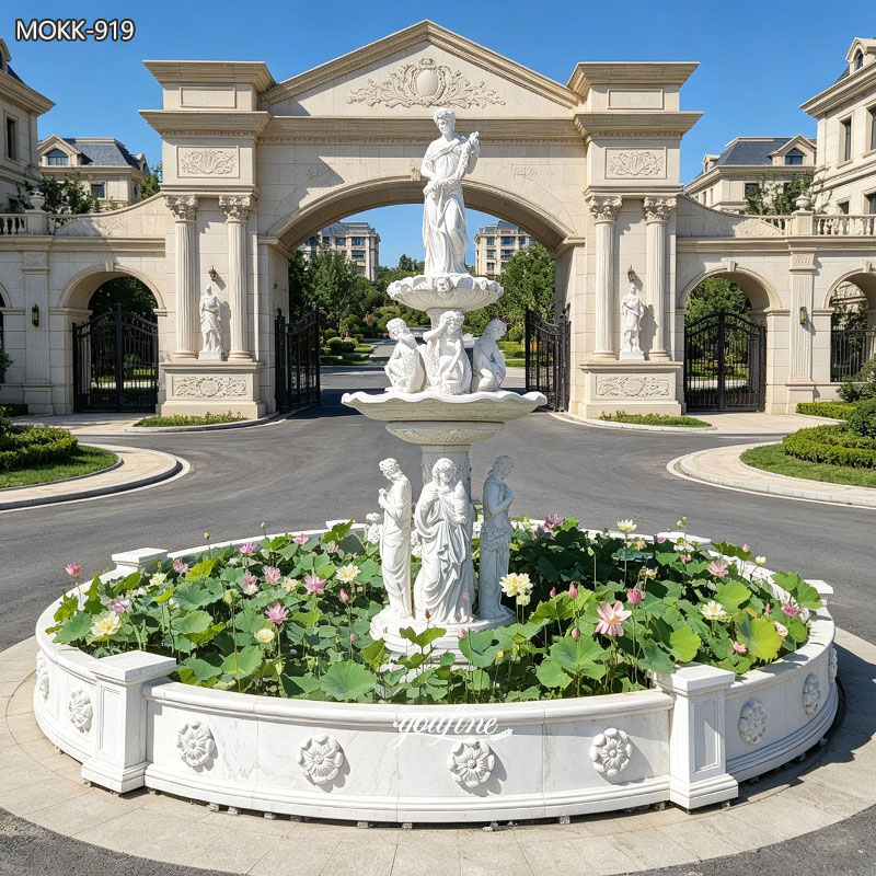 Luxurious White Marble Water Fountain MOKK-919