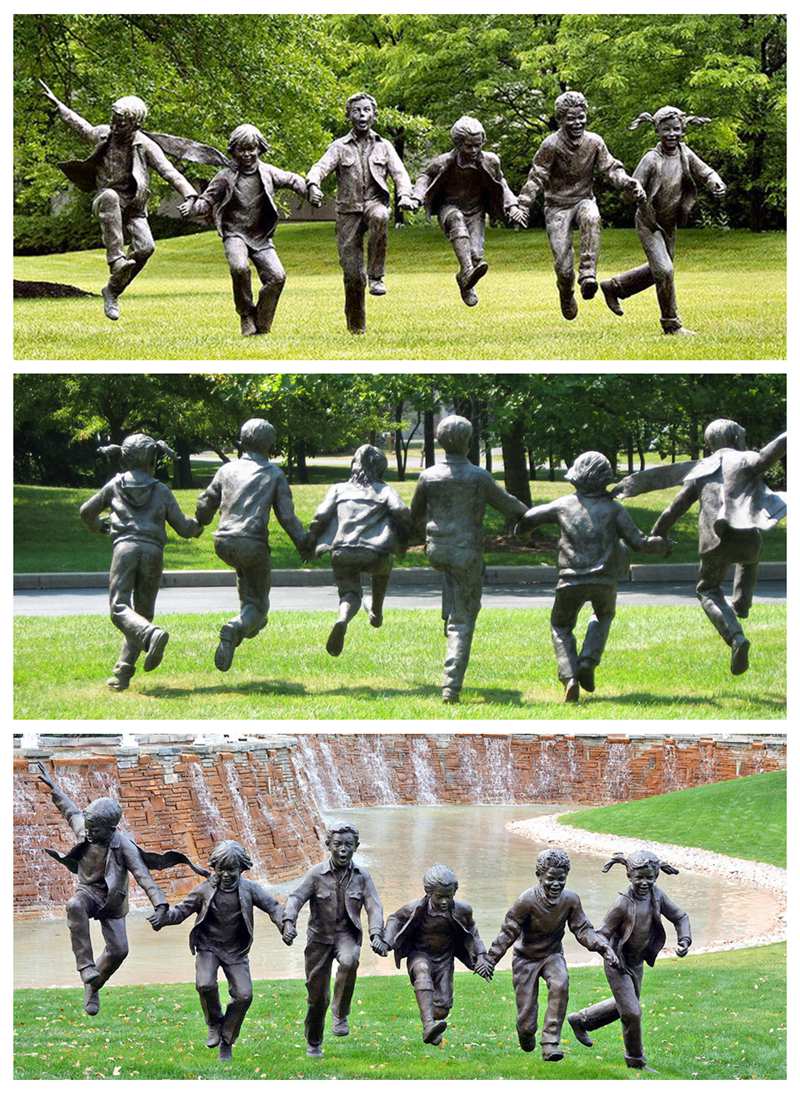 Bronze Children sculpture