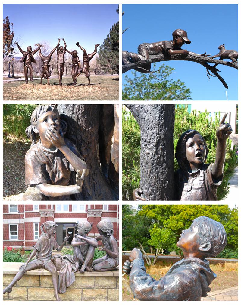 Bronze Children statue