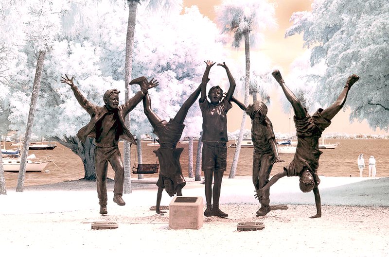 Bronze Kids Sculpture