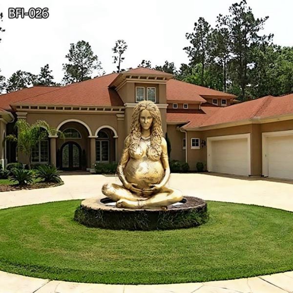 Bronze Large Gaia Statue Earth Mother Goddess Garden Decoration