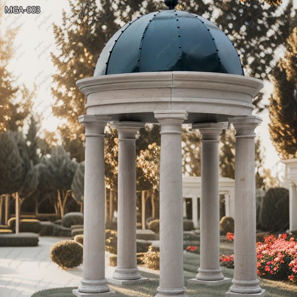 Doric Grecian Temple Design Marble Gazebo for Garden