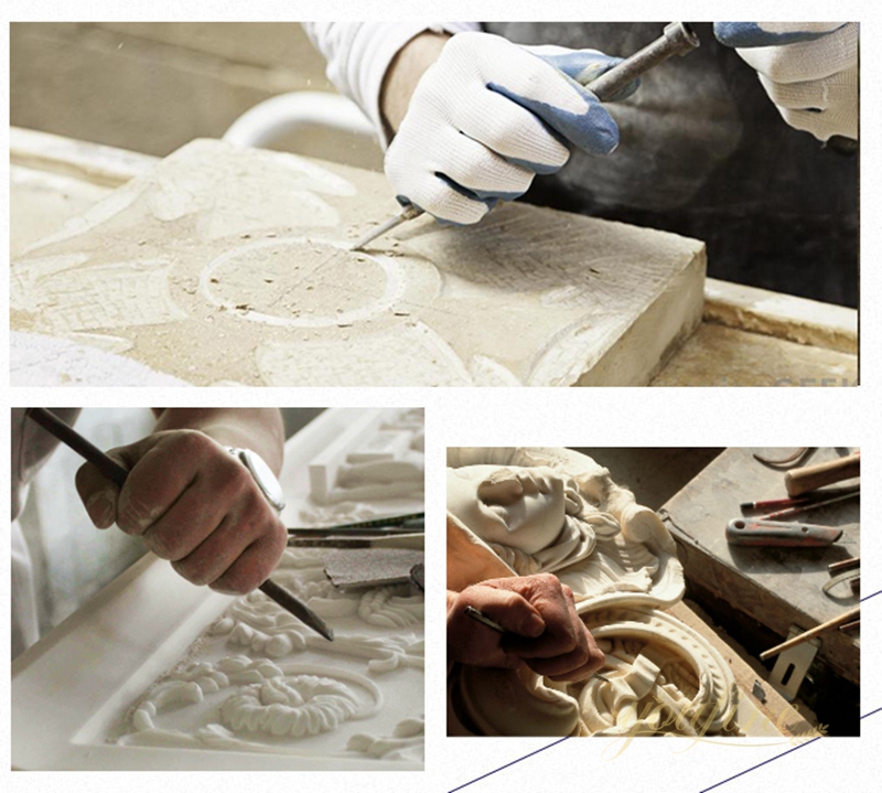 Hand Carved Natural Marble Bar Counter for Hotel Lobby