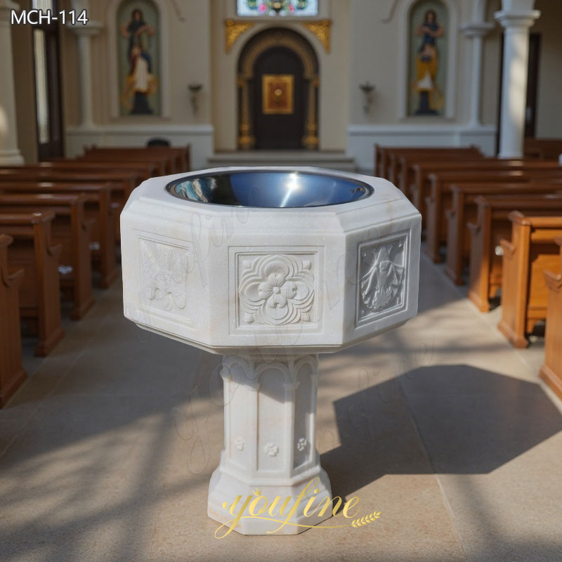Marble Church Octagonal Baptismal Font