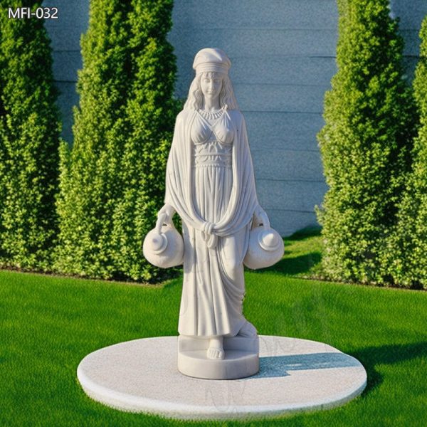 Outdoor-Marble-Lady-Garden-Ornament-Statue