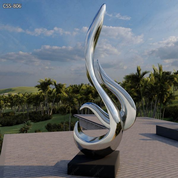 Outdoor Stainless Steel Sculpture Abstract Art Decor for Sale