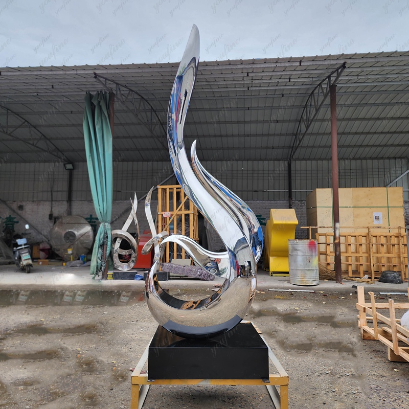 Outdoor Stainless Steel Sculpture Abstract Art Decor for Sale 