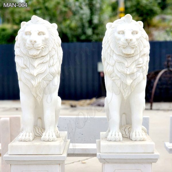 White-Marble-Sitting-Lion-Statue