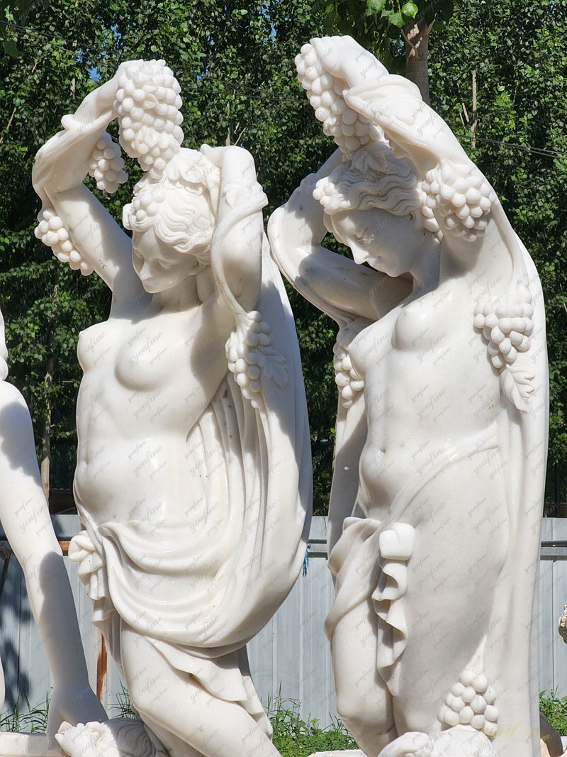 White Marble Woman Garden Statue for Front Porch 