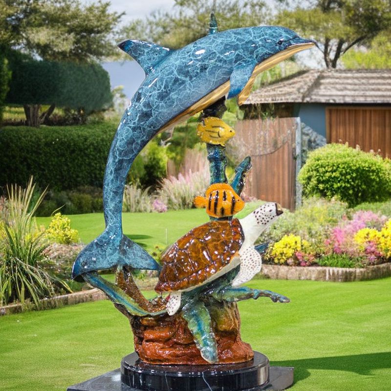 dolphin statue