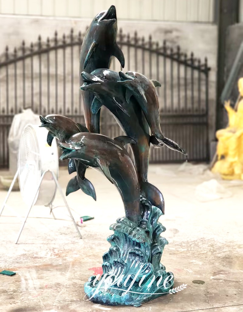 dolphin water fountain outdoor