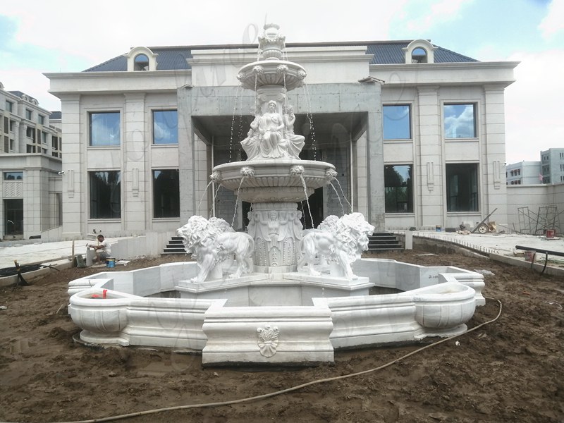 large Marble Water lion Fountain