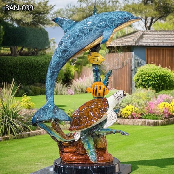 Outdoor Dolphin Water Fountain Swimming Pool Decoration for Sale