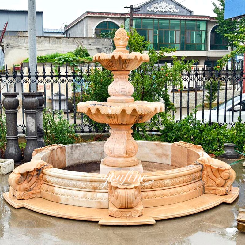 sunset red 2 tier fountain