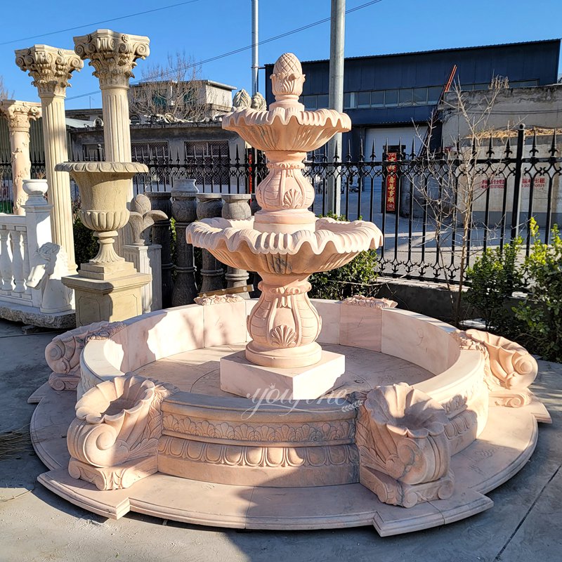 sunset red 2 tier water fountains