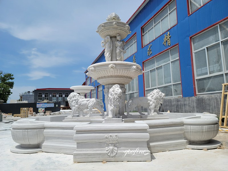 large lion water fountain