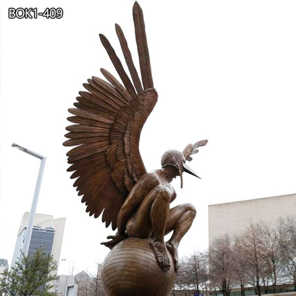 Contemporary Artist Jorge Marin Sculpture Bronze Angel Wings Statue Replica