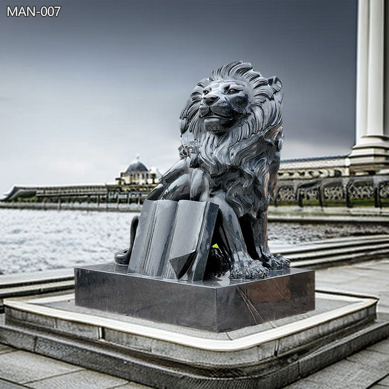 Black-Granite-Lion-Statue-1