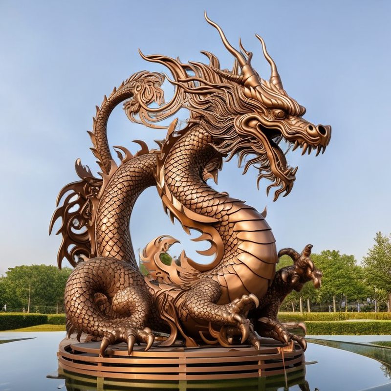Bronze Dragon Statue