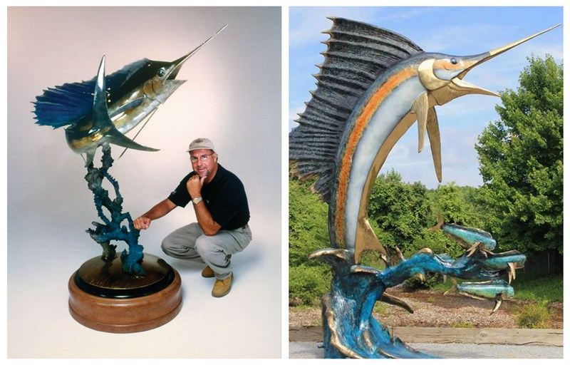 Bronze Sailfish Statue