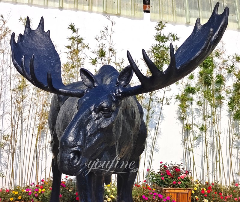 large Bronze moose lawn ornaments