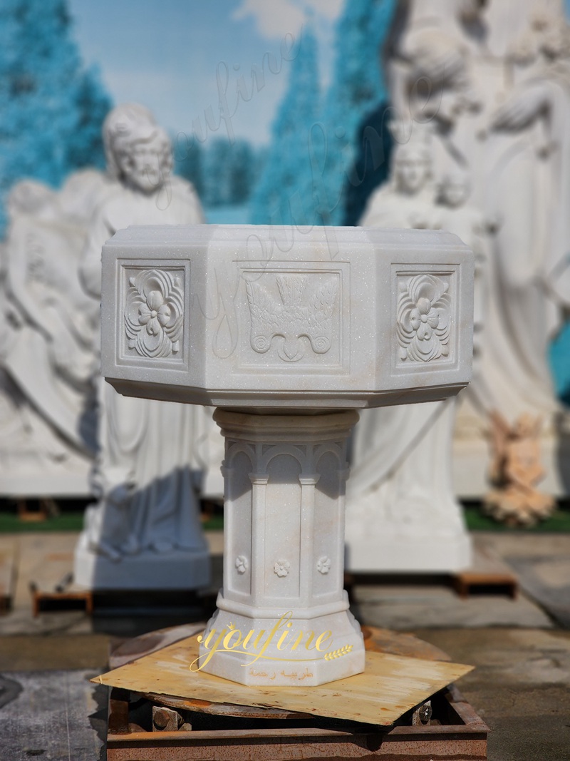 High Quality Natural Marble Baptismal Font