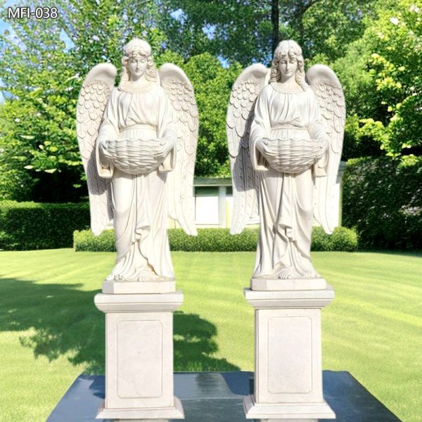 Life-Size-Angel-in-Marble-Statue-Outdoor-Decor