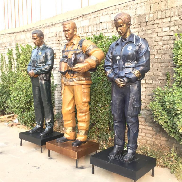 Custom Made Set of Bronze Paramedic Statue BOKK-821