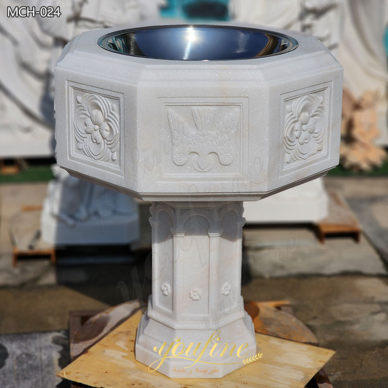 Natural Marble Baptismal Font for Church