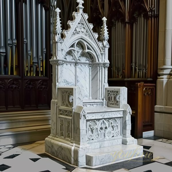 Natural Marble Bishop Throne Chair for Church