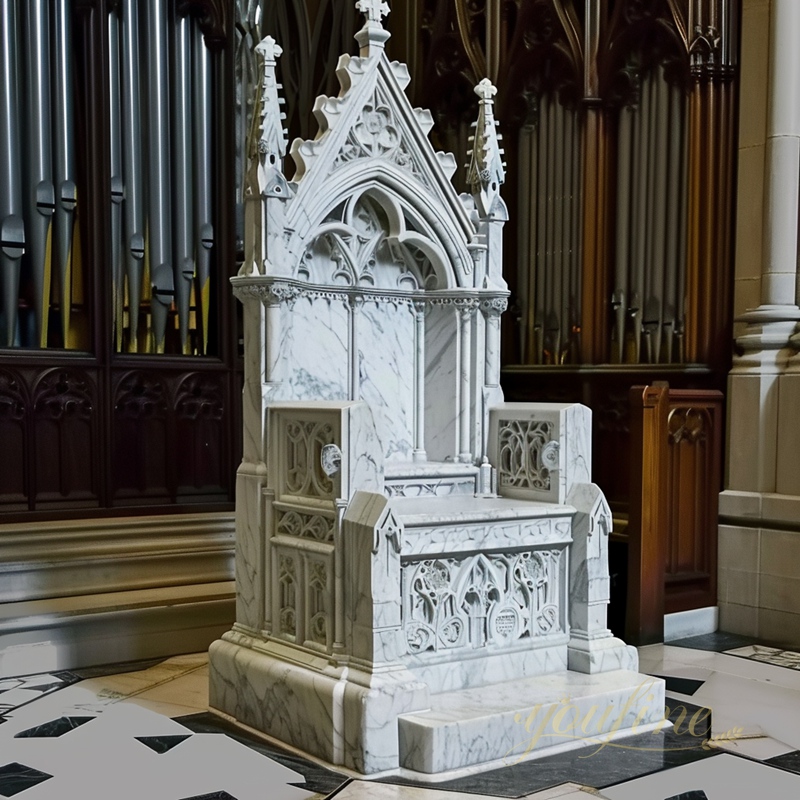 Natural Marble Bishop Throne Chair for Church