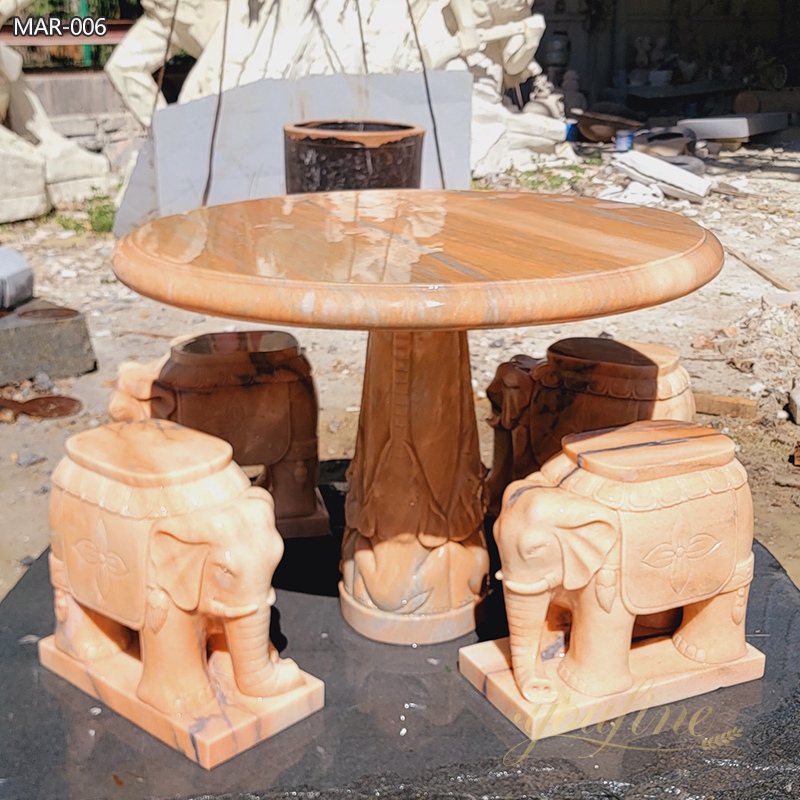 Natural Marble Outdoor Table and Chairs for Garden