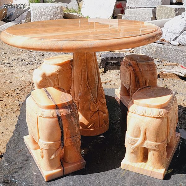 Natural Marble Outdoor Table and Chairs for Garden