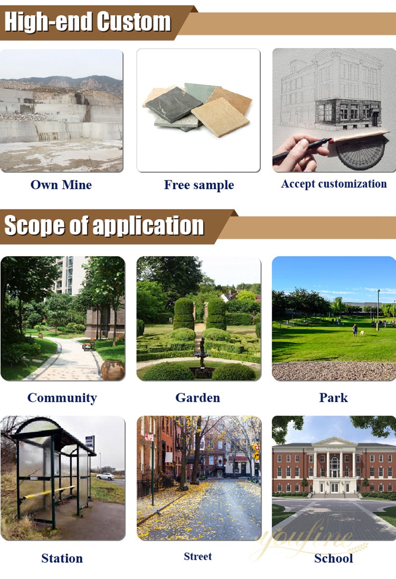 Natural Marble Outdoor Table and Chairs for Garden