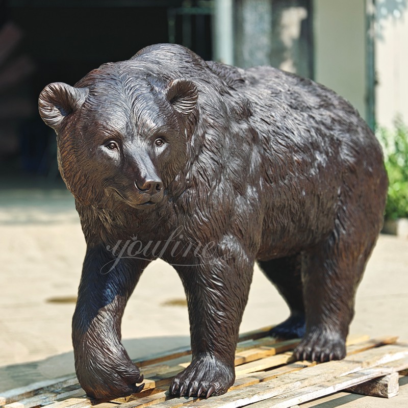 Walking bear statue