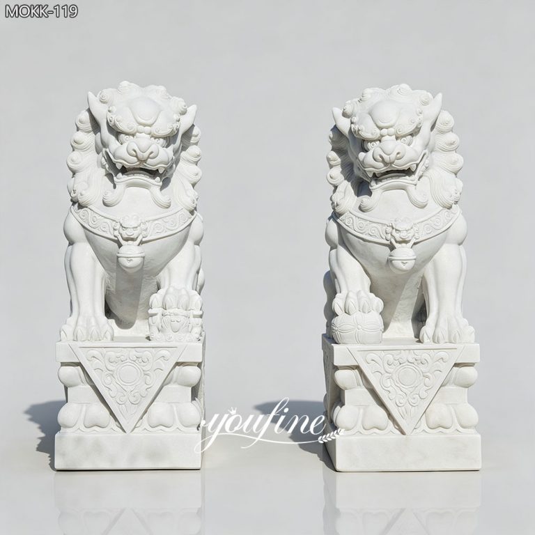 Chinese Foo Dog Front Building Outdoor Guardian Lion Statue for Sale