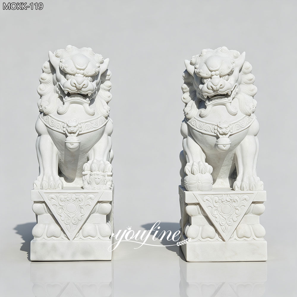 Chinese Foo Dog Front Building Outdoor Guardian Lion Statue for Sale