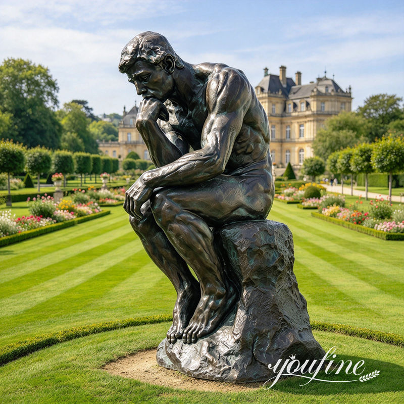 bronze The Thinker Statue Replica for outdoor decoration
