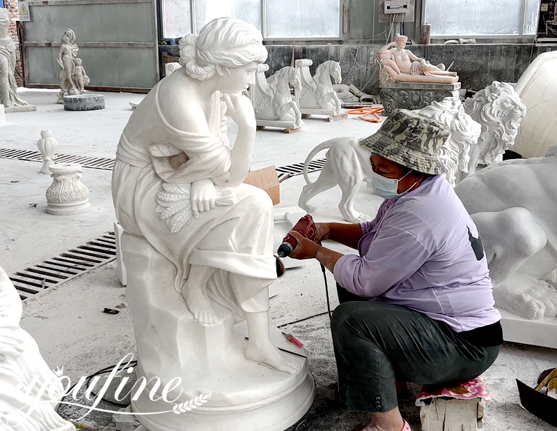 handcarvedmarble woman statue_看图王