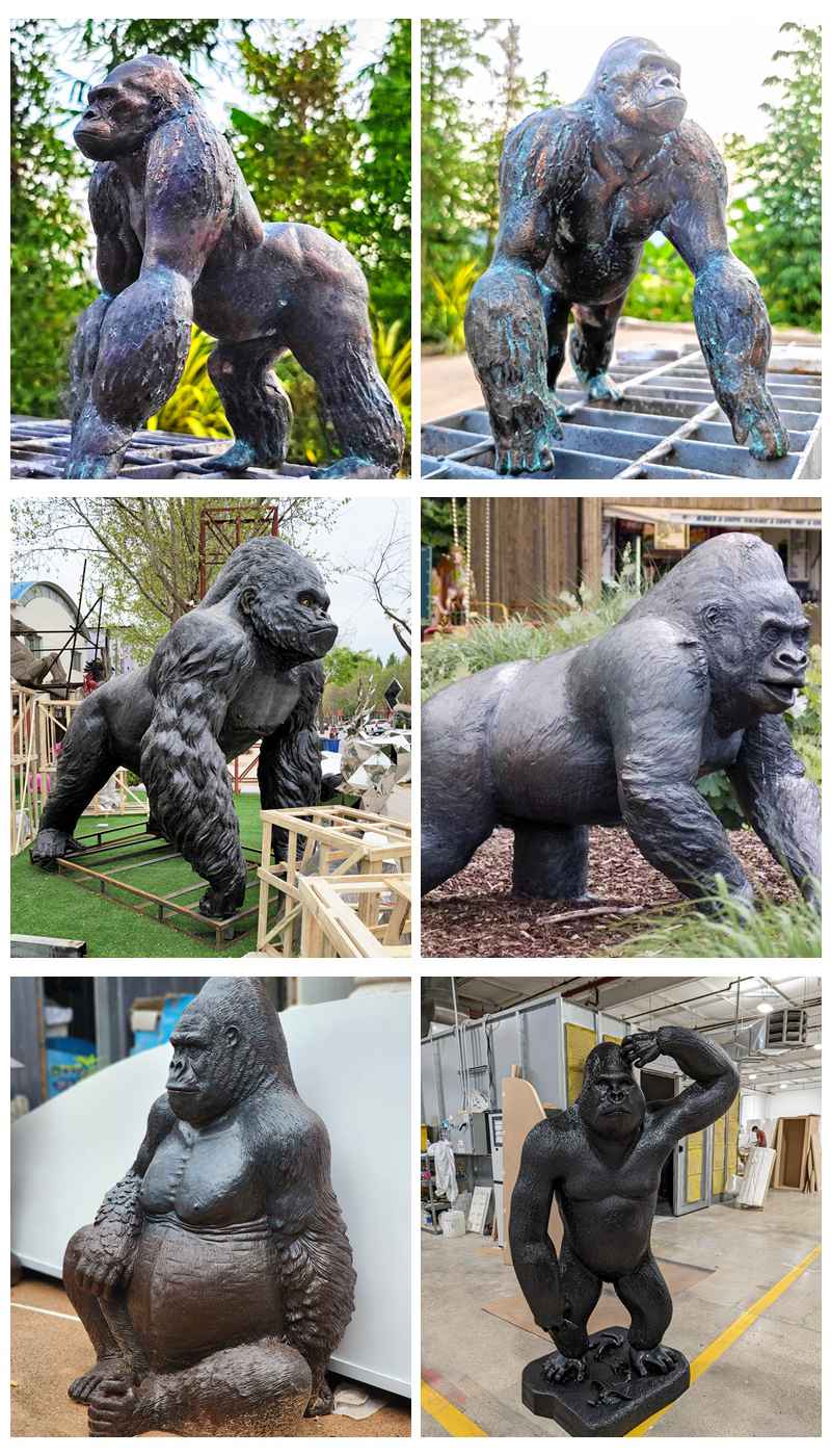 life size gorilla statue for sale