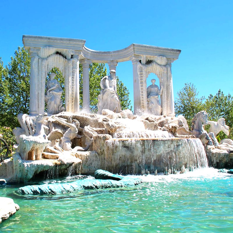 Large Trevi Fountain Replica in Carved Marble MOKK-839