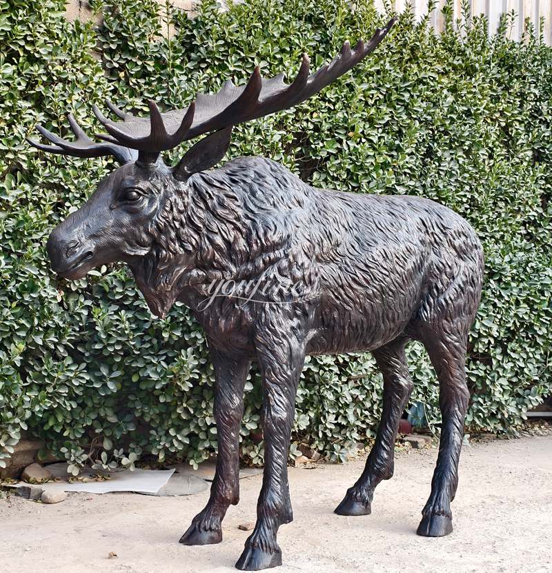 large metal moose yard sculpture