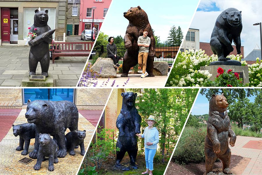 Bronze Bear Statue
