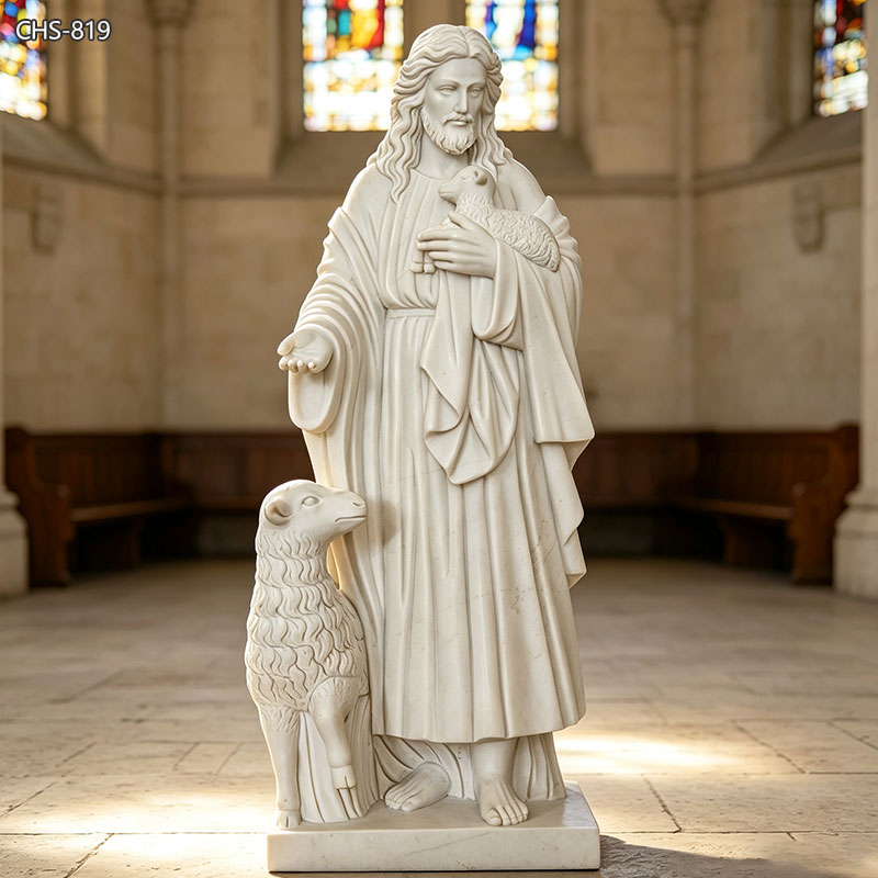 Marble Christ the Good Shepherd Statue​ CHS-819