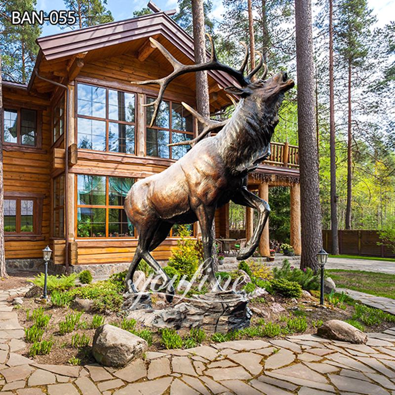 Life Size Bronze Outdoor Elk Statue Garden Ornament for Sale