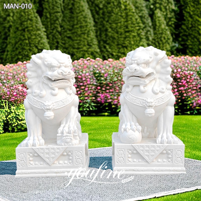 Garden-Foo-Dogs-Marble-Statue