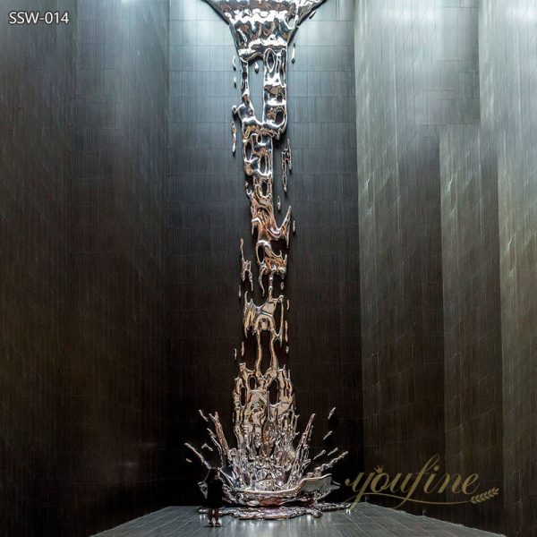 Incredible Metal Splash Sculpture Drops Art Installation