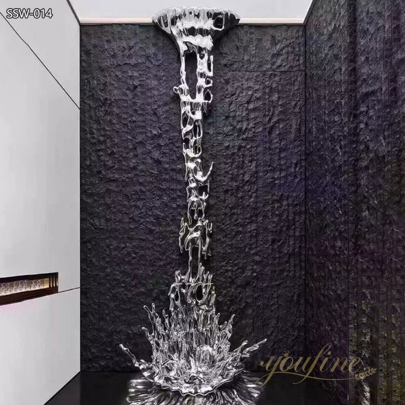 Incredible Metal Splash Sculpture Drops Art Installation