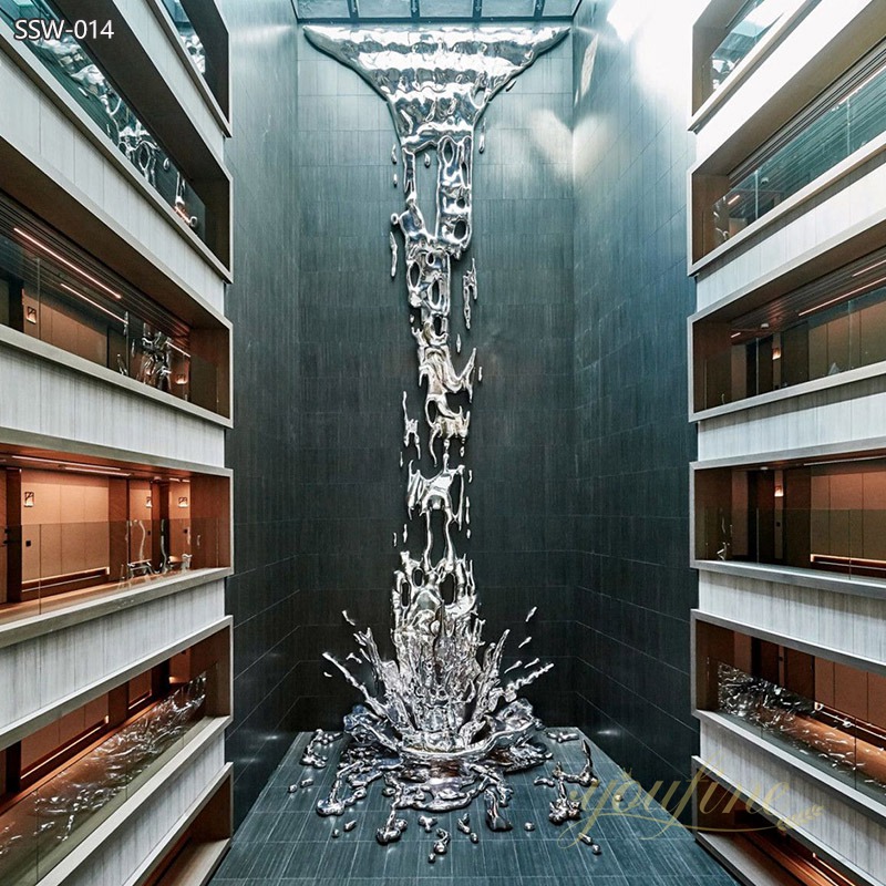 Incredible Metal Splash Sculpture Drops Art Installation