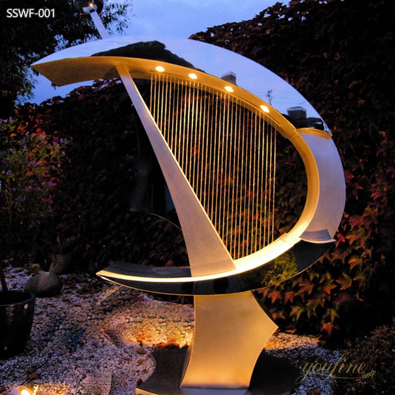 Large Metal Modern Harp Sculpture for Outdoor